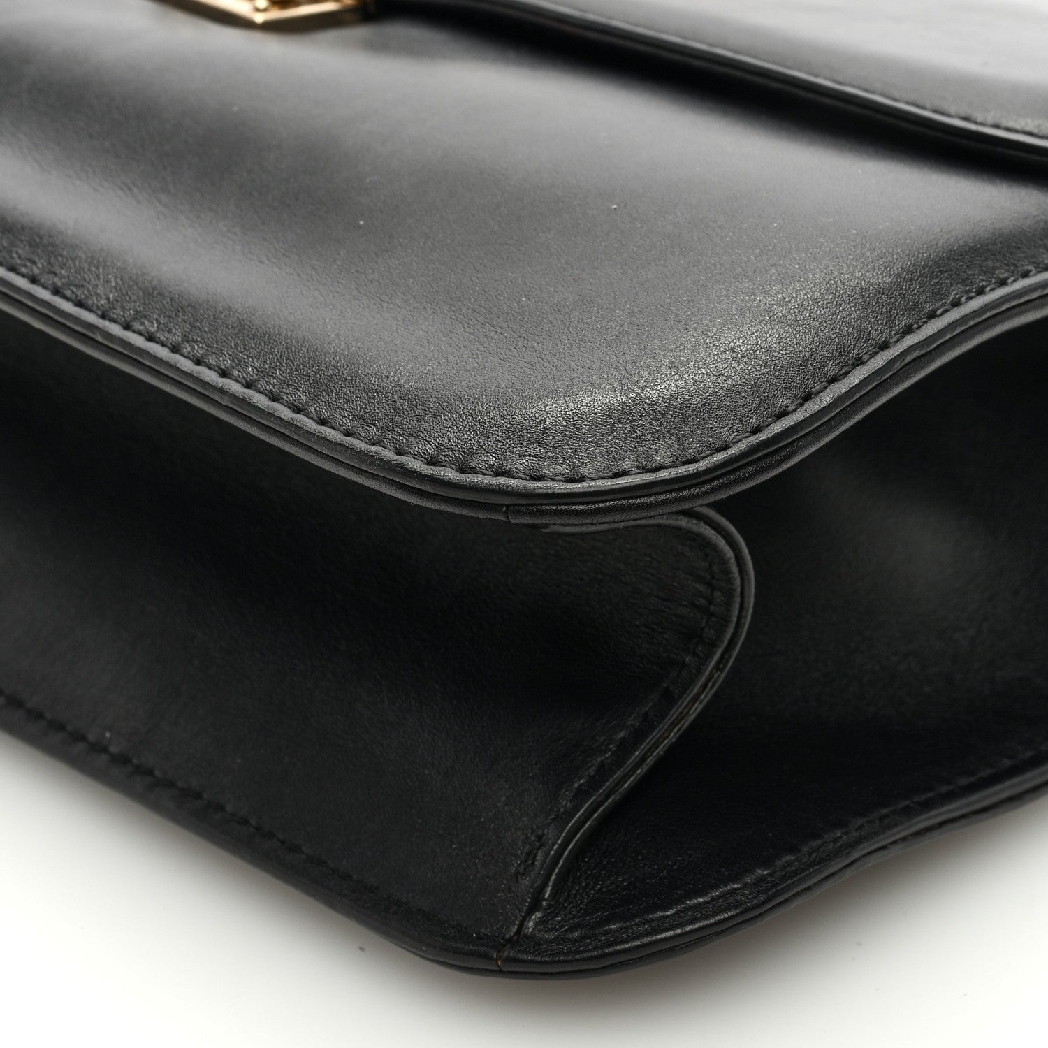 Valentino Garavani Vitello Extra Large Glam Lock Rockstud Flap Black 9 of 9