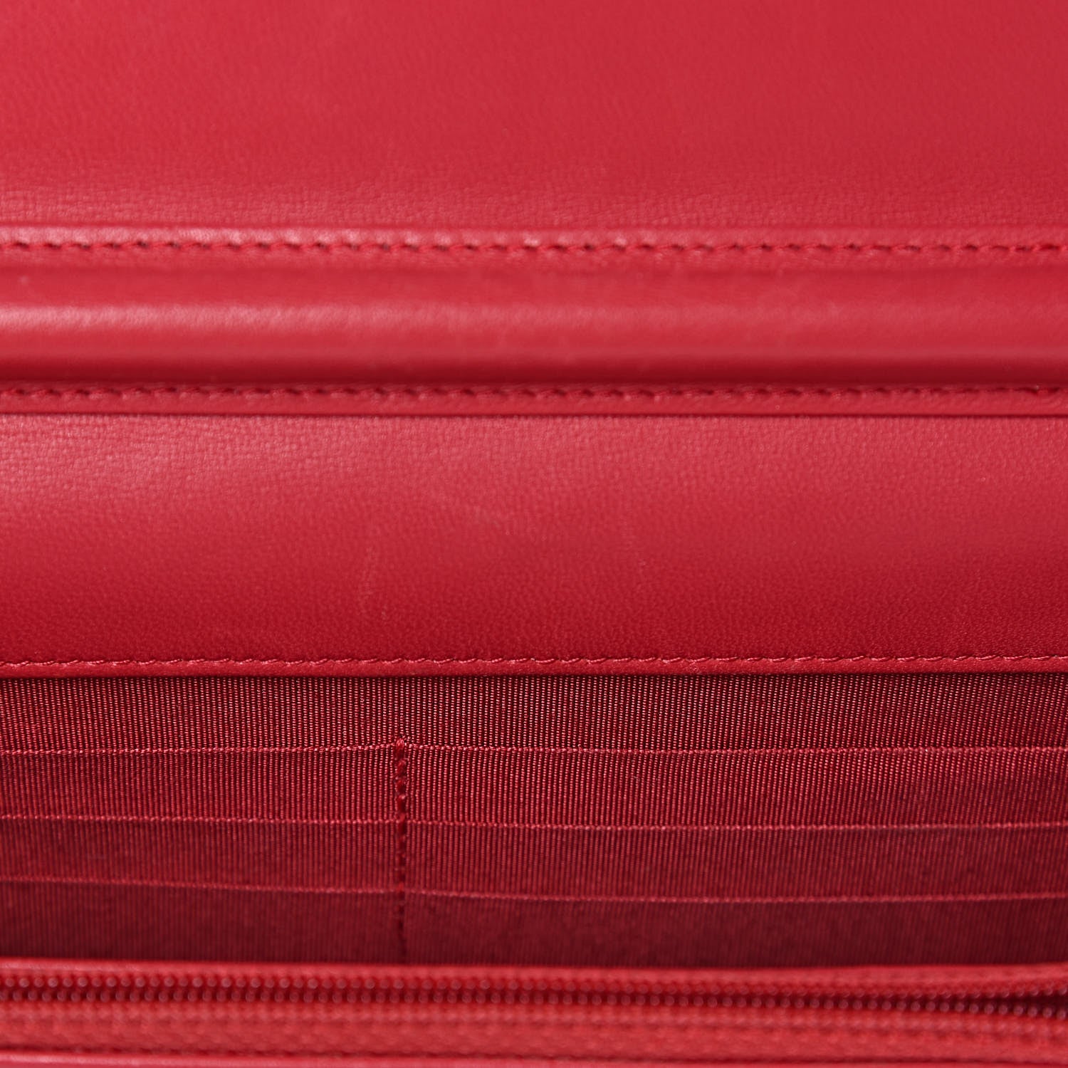 Chanel Calfskin Quilted Boy Wallet On Chain WOC Red 9 of 22