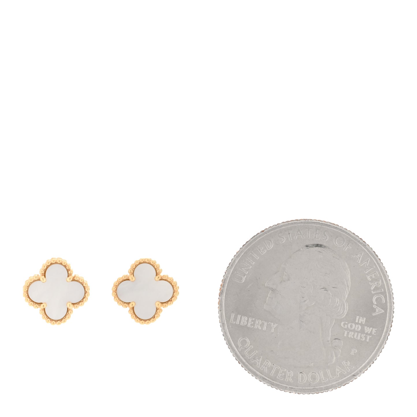 18K Yellow Gold Mother of Pearl Sweet Alhambra Earrings