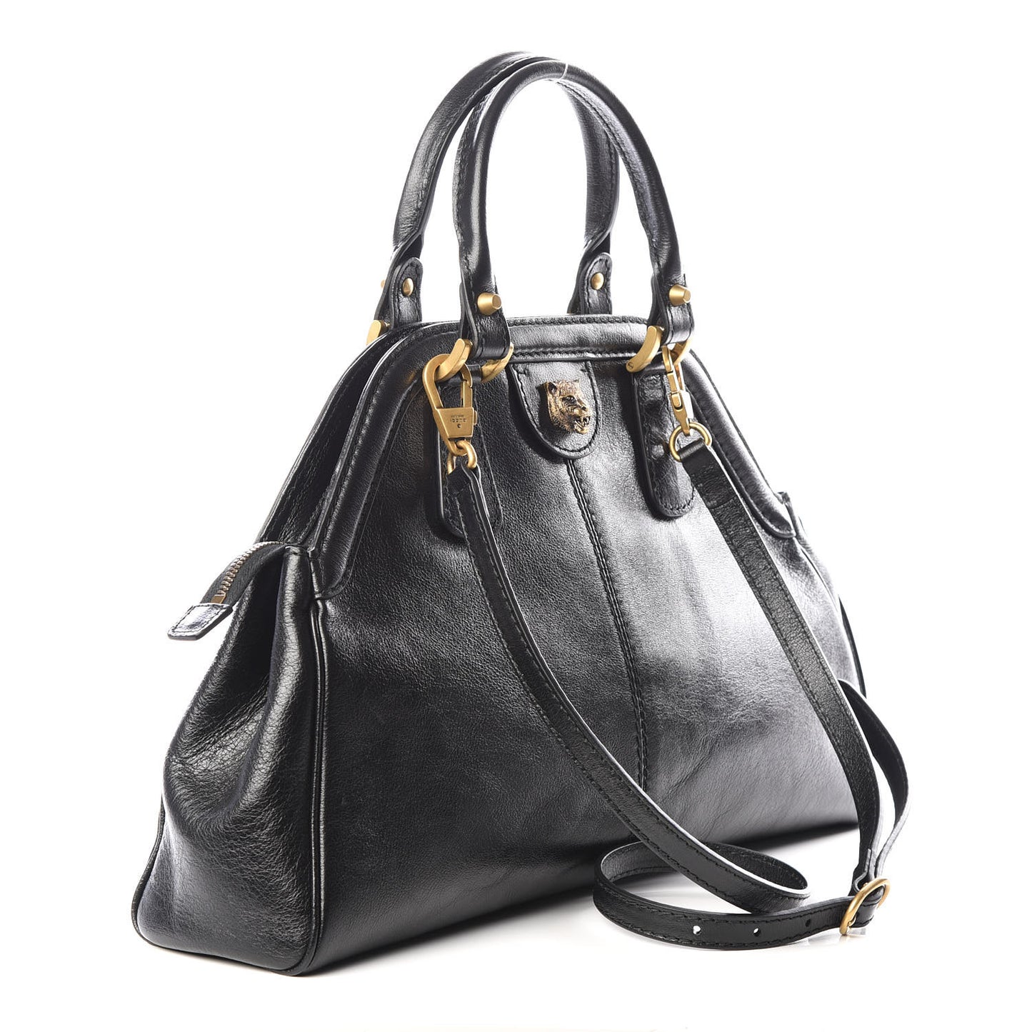 Calfskin Medium Re(Belle) Top Handle Bag Black