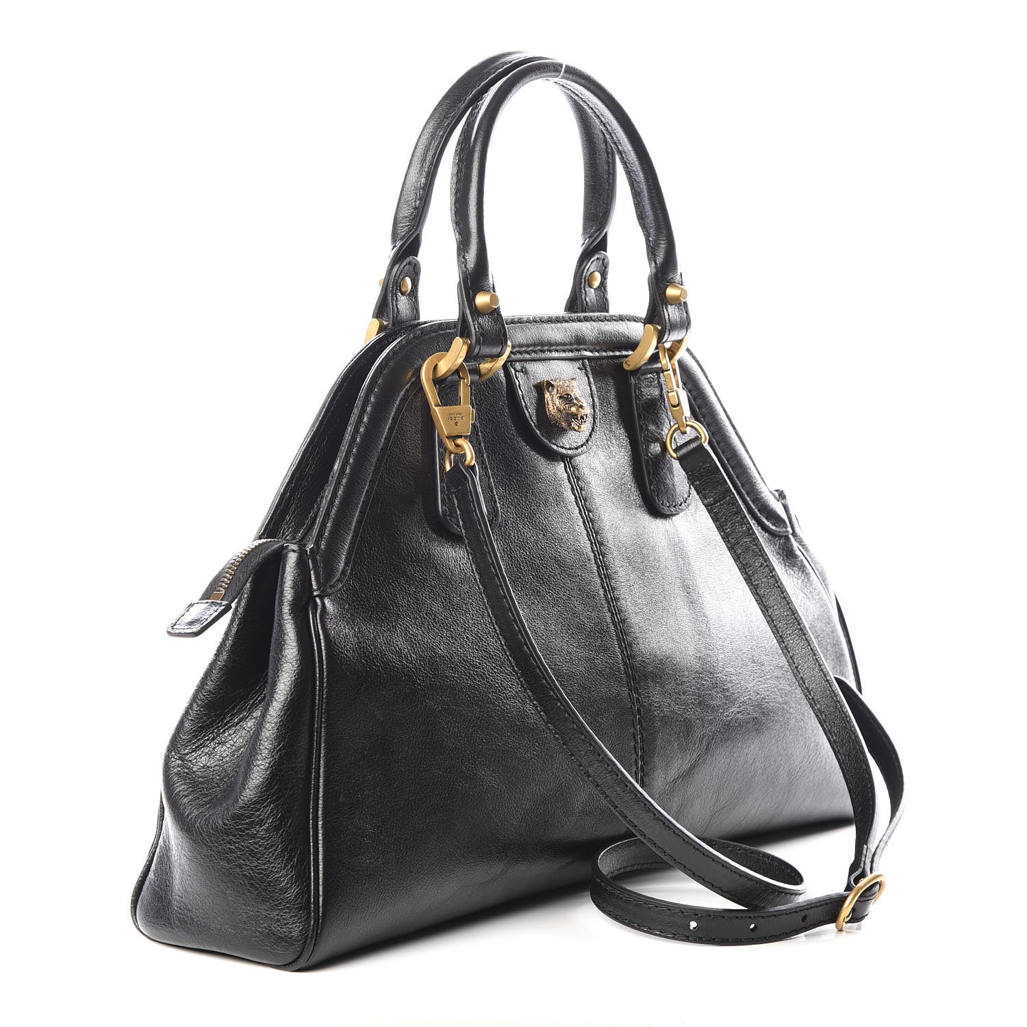 Gucci Calfskin Medium Re(Belle) Top Handle Bag Black 2 of 8