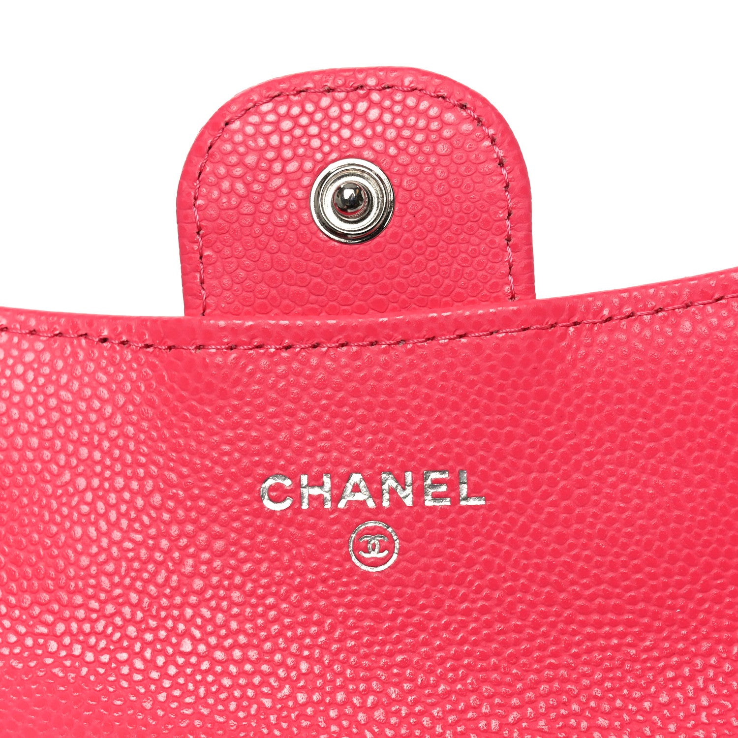 Chanel Caviar Quilted Flap Card Holder Wallet Pink 6 of 8