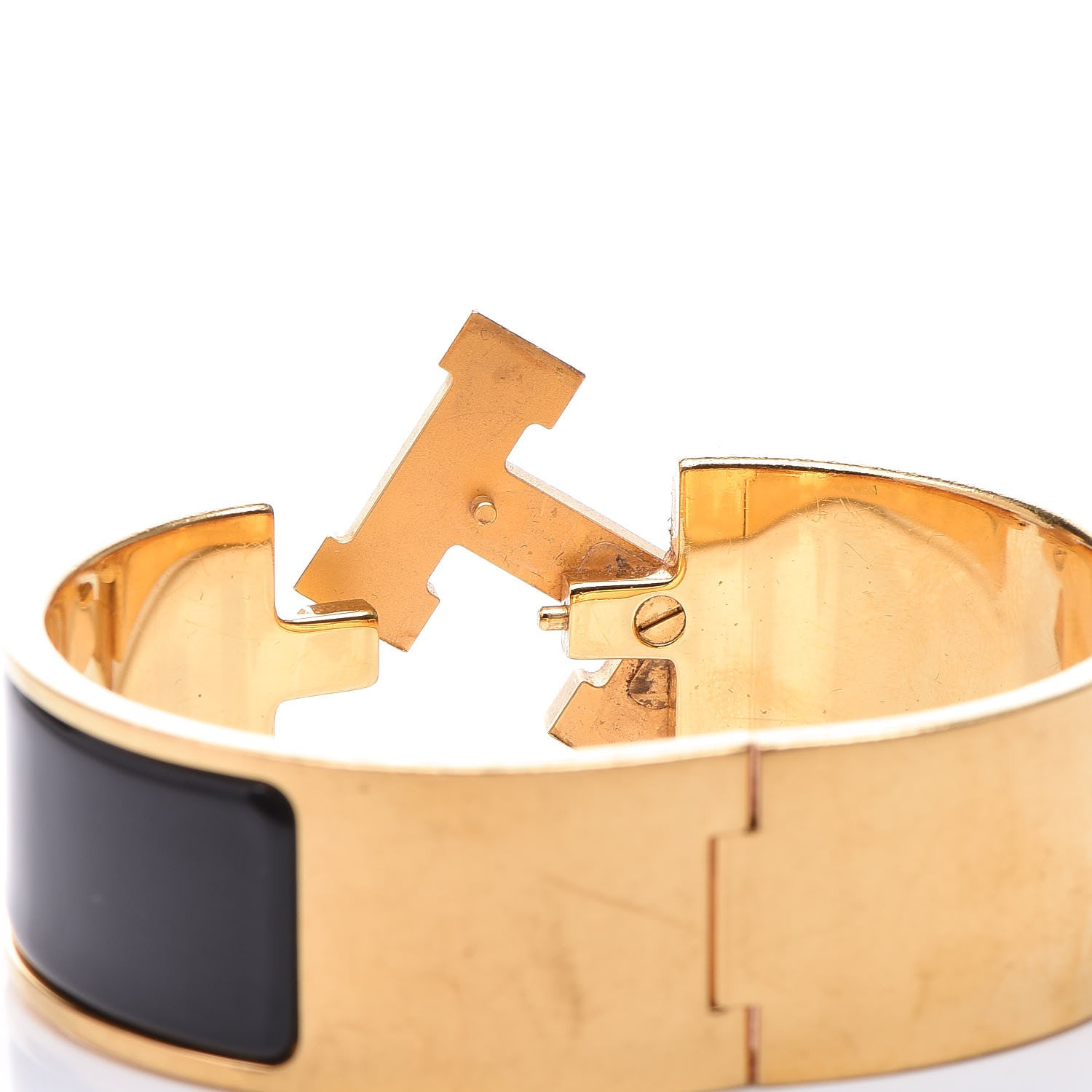 Hermes Enamel Wide Clic Clac H Bracelet PM Black 4 of 6