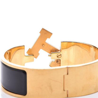 Hermes Enamel Wide Clic Clac H Bracelet PM Black 4 of 6