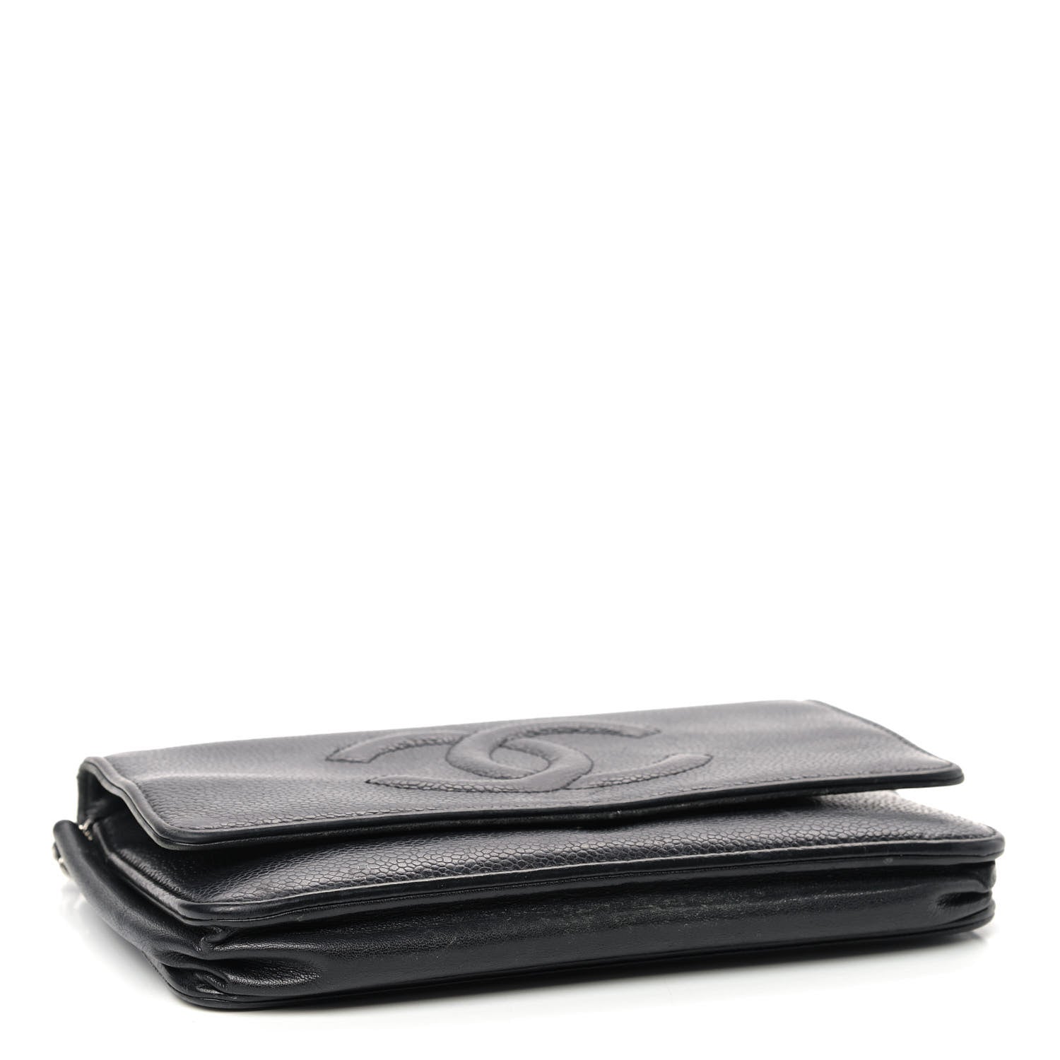 Chanel Caviar Timeless CC Wallet On Chain WOC Black 4 of 14