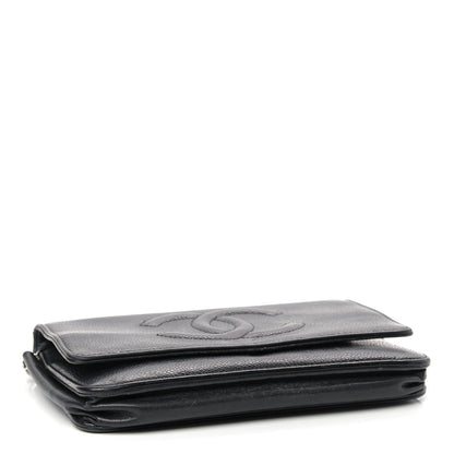 Chanel Caviar Timeless CC Wallet On Chain WOC Black 4 of 14