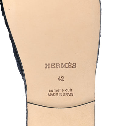 Hermes Calfskin Mens Antigua Espadrille Sandals 42 8 of 9