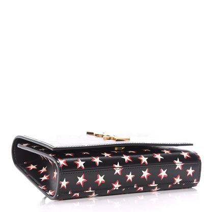 Saint Laurent Smooth Calfskin Star Print Monogram Kate Belt Bag Black Ivory Red 4 of 10