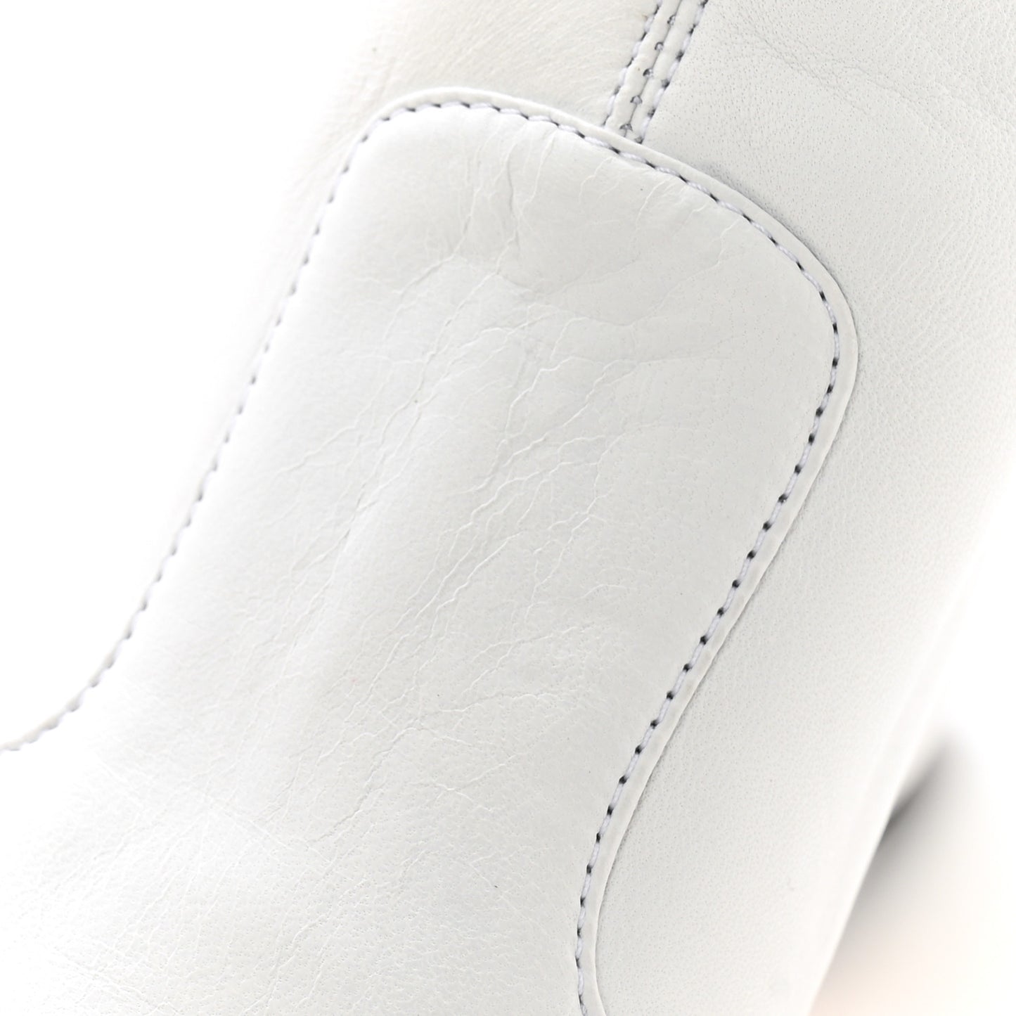 Lambskin Logo Ankle Boots 37.5 White