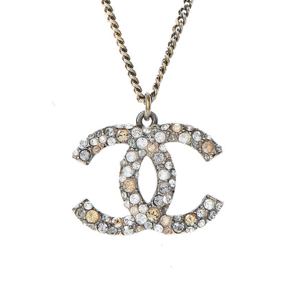 Chanel Crystal CC Necklace Multicolor Gold 4 of 7