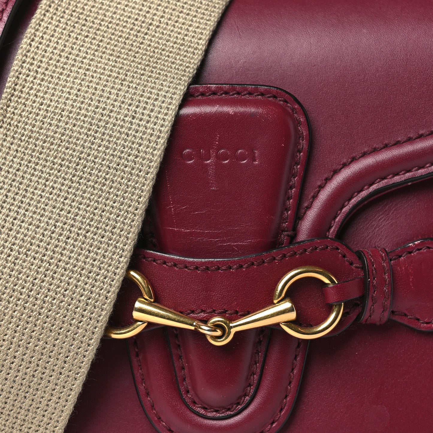 Ruinart Calfskin Small Lady Web Shoulder Bag Red