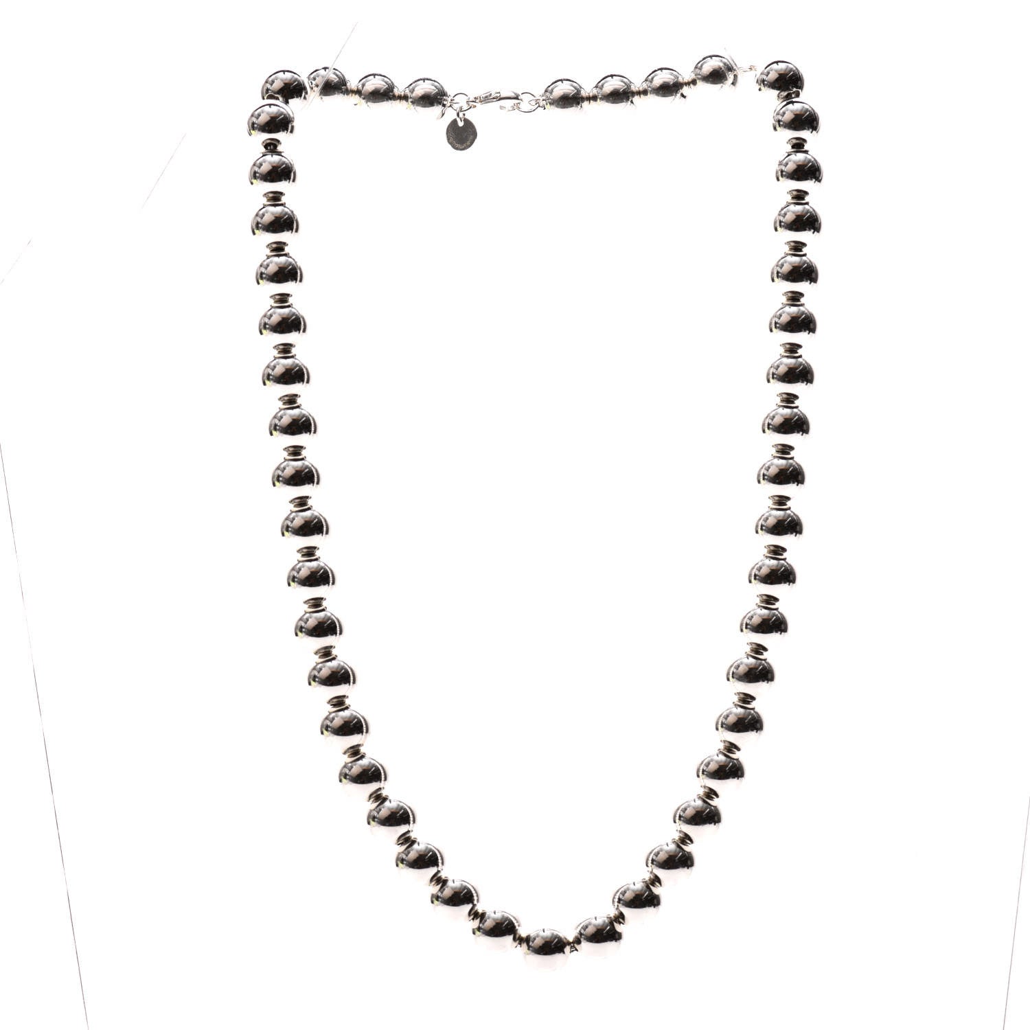 Tiffany Sterling Silver 10mm HardWear Ball Necklace 2 of 4
