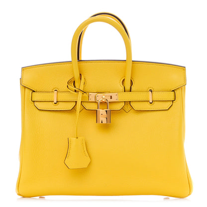 Hermes Taurillon Novillo Birkin 25 Jaune De Naples 1 of 10