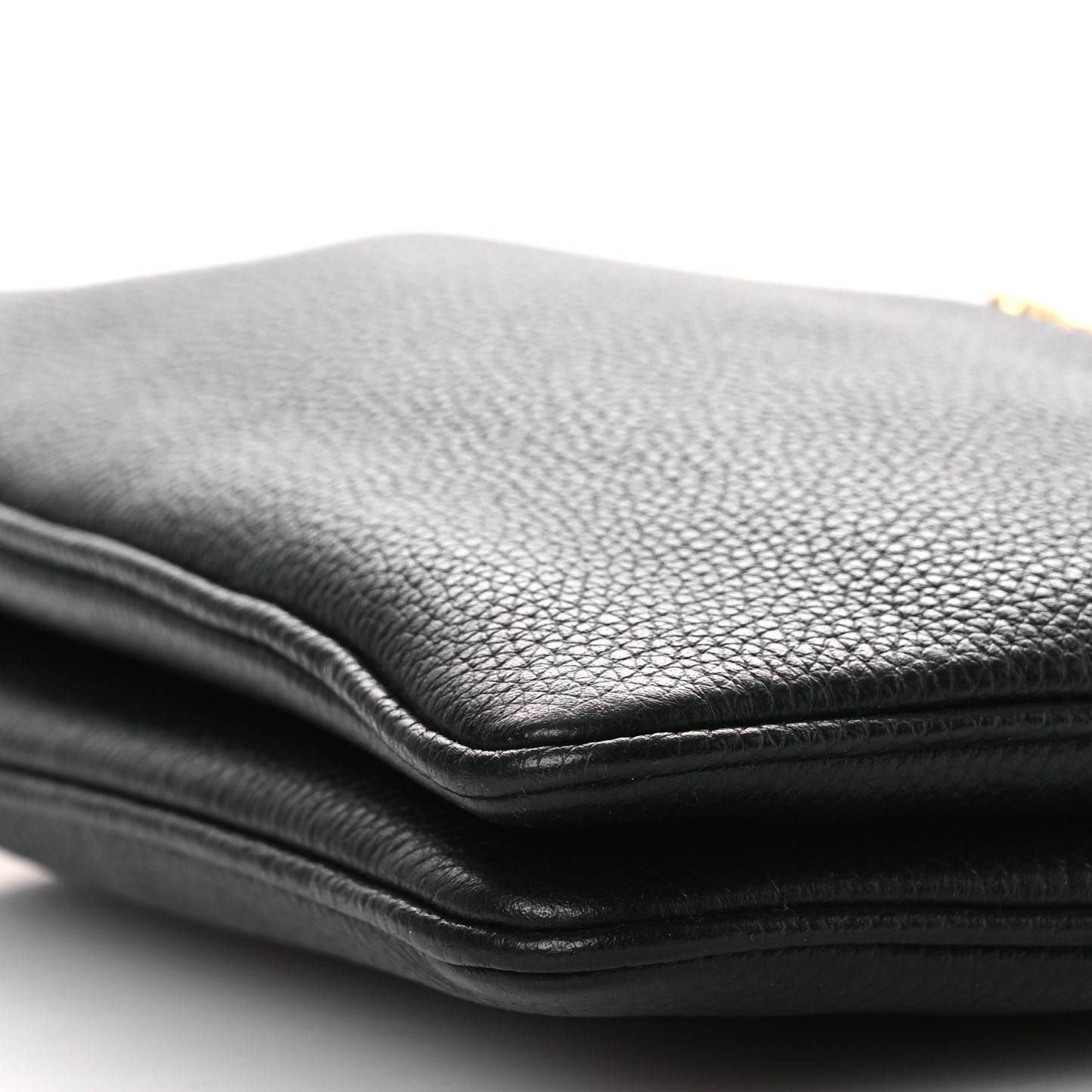 Vitello Phenix Double Zip Crossbody Bag Black