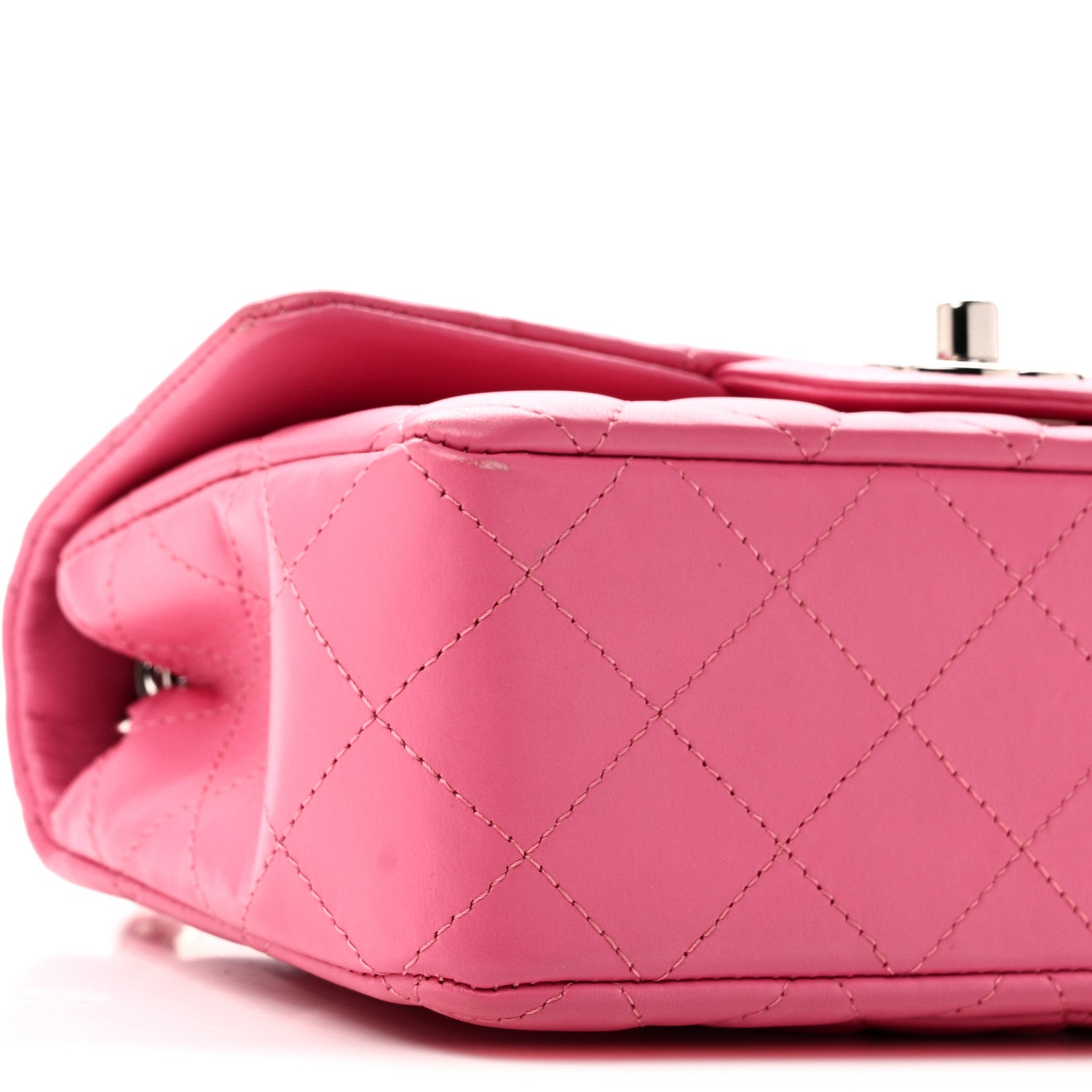Chanel Lambskin Quilted Mini Rectangular Flap Pink 9 of 11