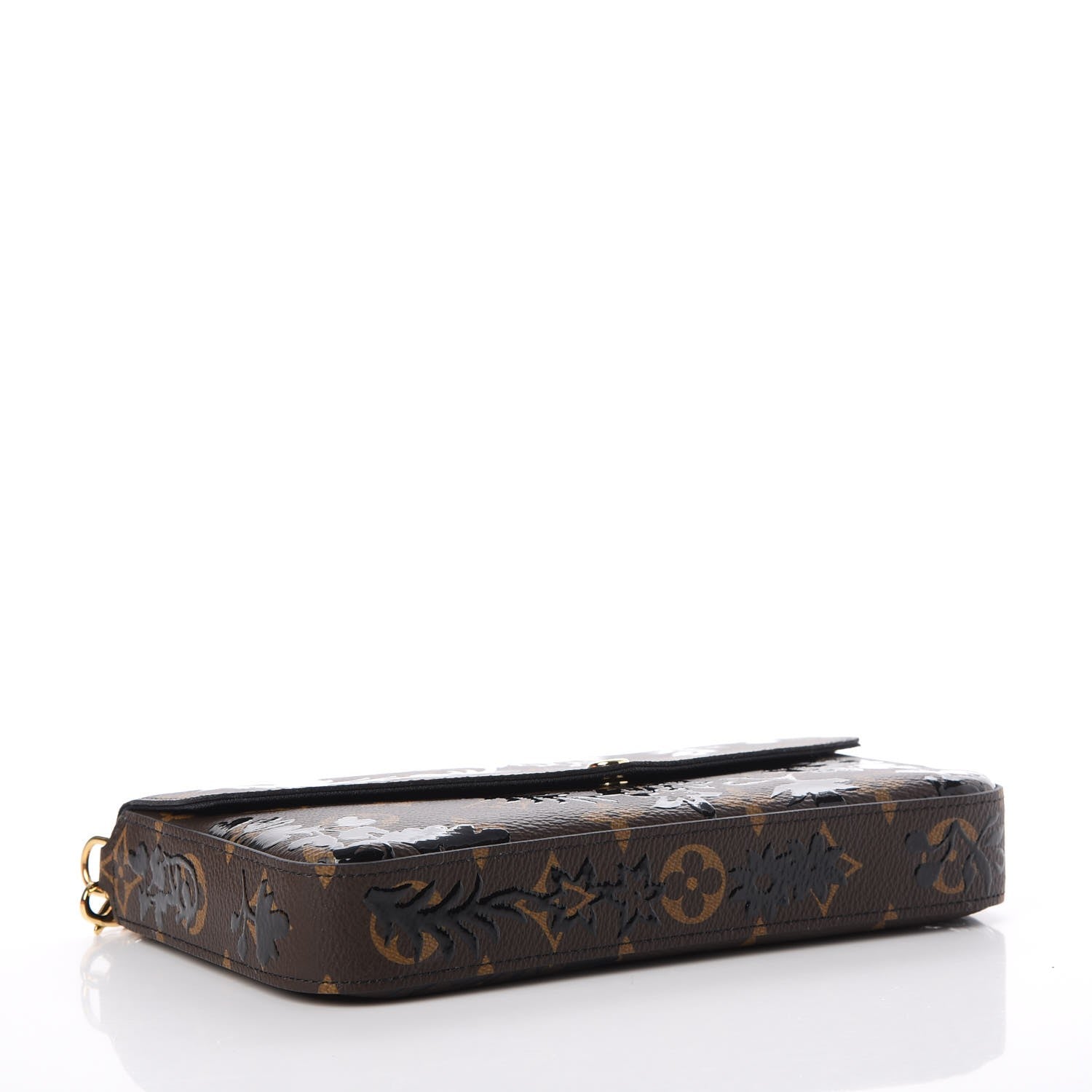 Louis Vuitton Monogram Blossom Pochette Felicie Chain Wallet Black 4 of 14