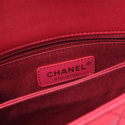 Chanel Caviar Quilted Mini Coco Handle Flap Fuchsia 7 of 10