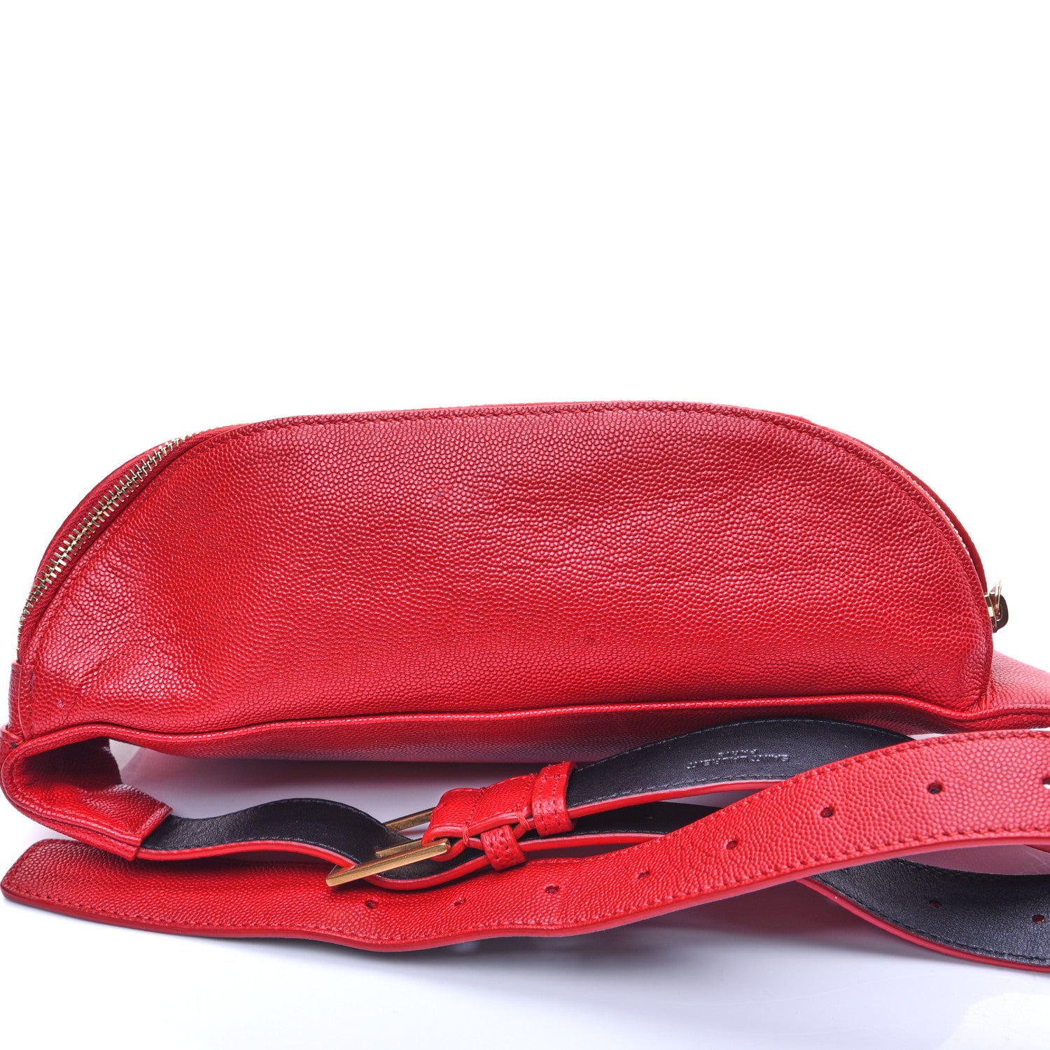 Saint Laurent Grain De Poudre Monogram Belt Bag Rouge Eros 11 of 13