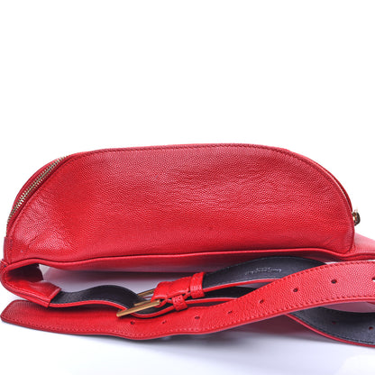 Saint Laurent Grain De Poudre Monogram Belt Bag Rouge Eros 11 of 13