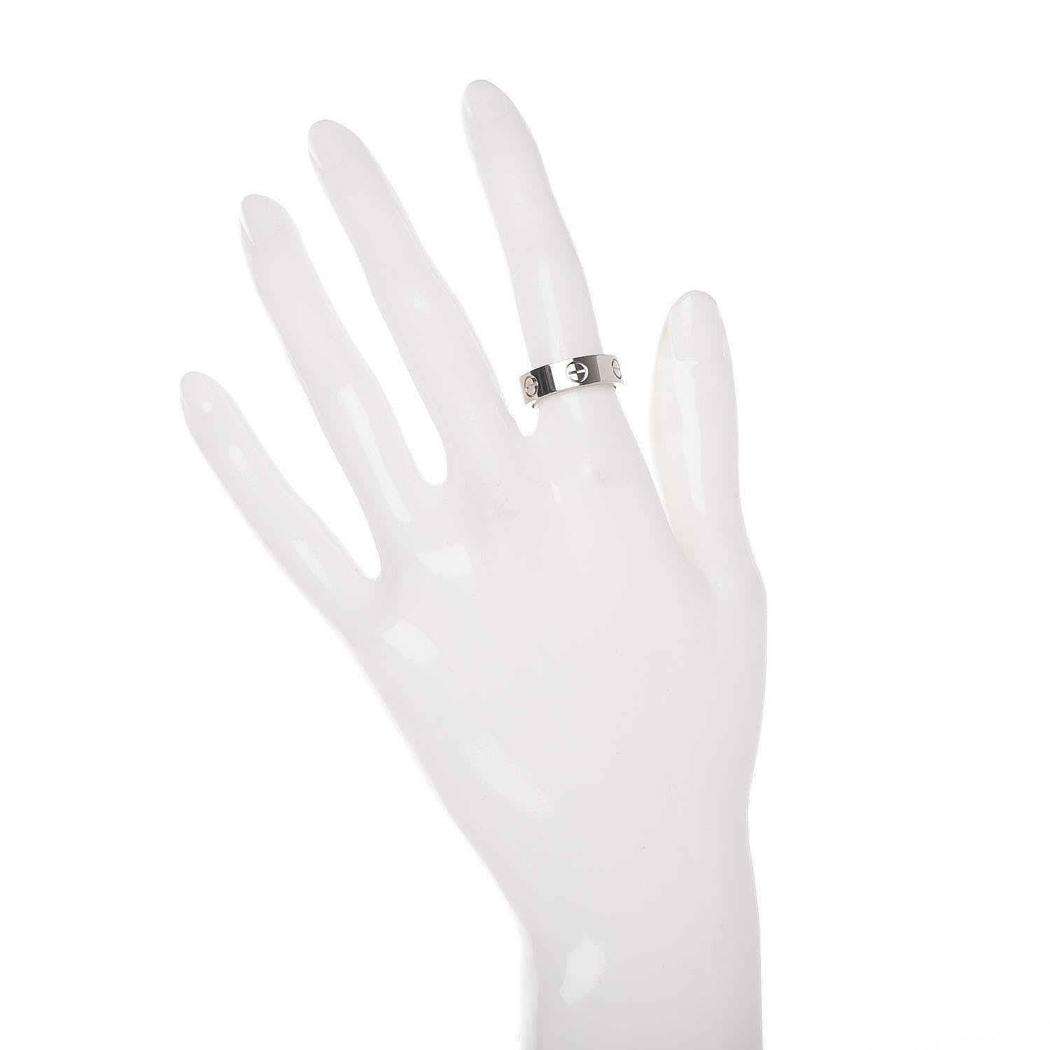 Cartier 18K White Gold 5.5mm LOVE Ring 50 5.25 2 of 4
