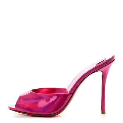 Christian Louboutin Patent Psychic Me Dolly 100 Sandals 38 Fuxia 1 of 8