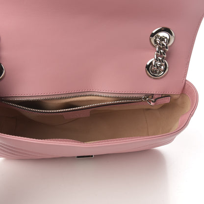 Gucci Calfskin Matelasse Small GG Marmont Shoulder Bag Wild Rose 7 of 9