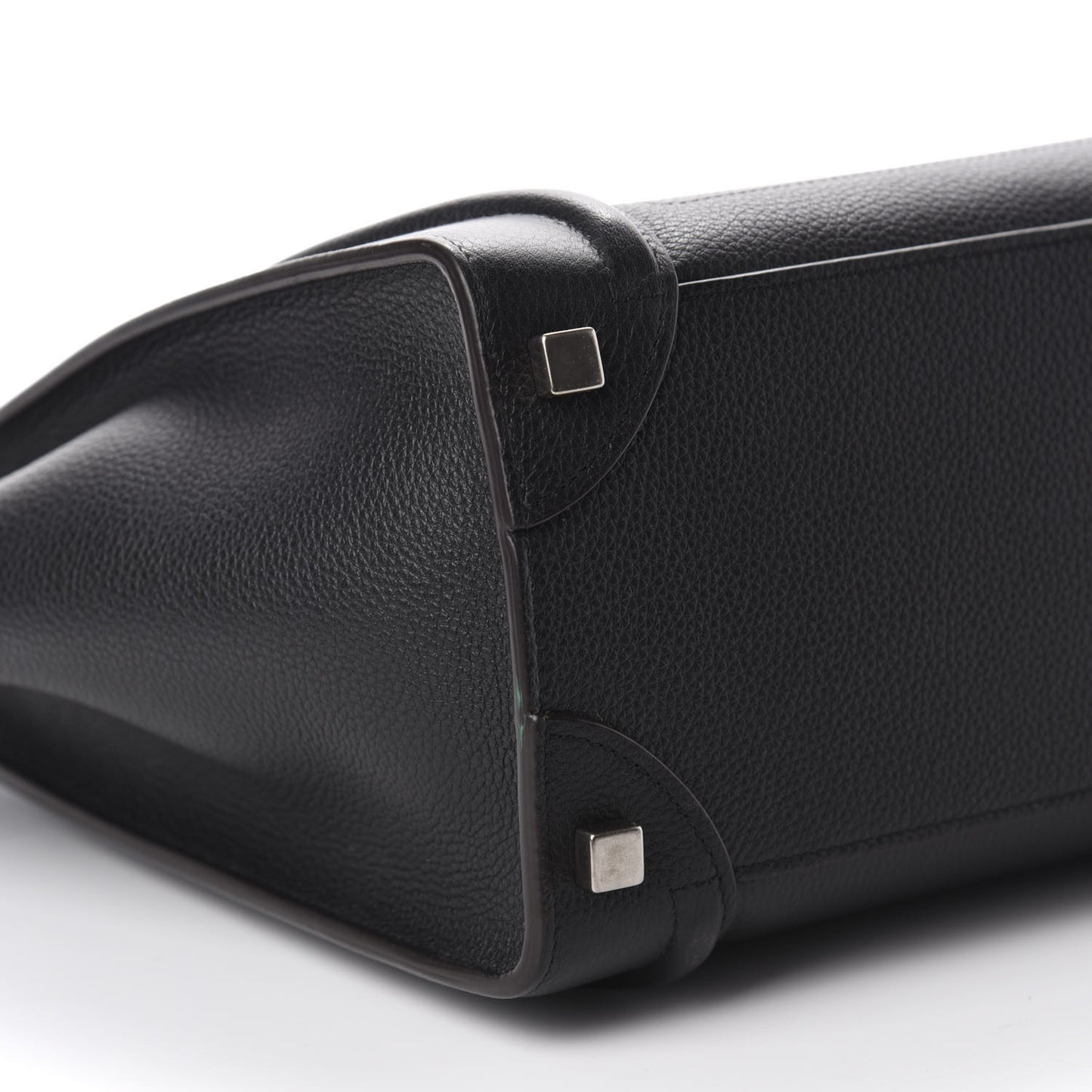 Drummed Calfskin Micro Luggage Black
