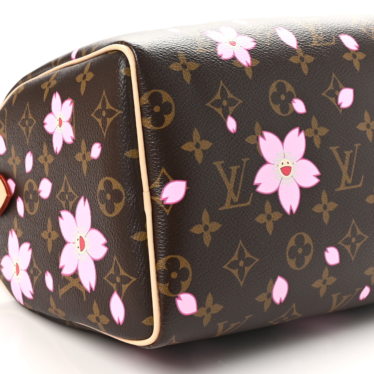 Louis Vuitton LV X TM Monogram Cherry Blossom Speedy Bandouliere 25 Sakura Brown 8 of 10