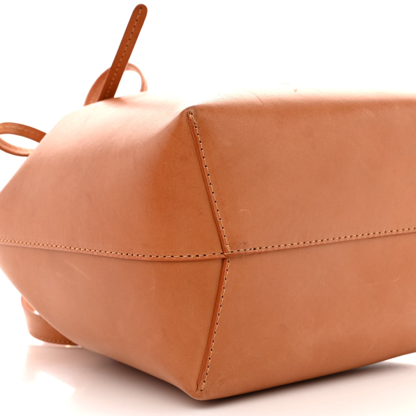 Vegetable Tanned Calfskin Mini Bucket Bag Cammello Rosa