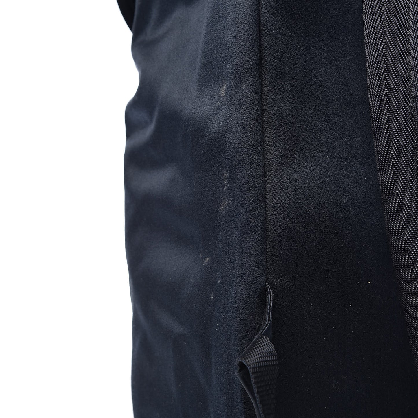 Satin Double Buckle Backpack Dark Blue