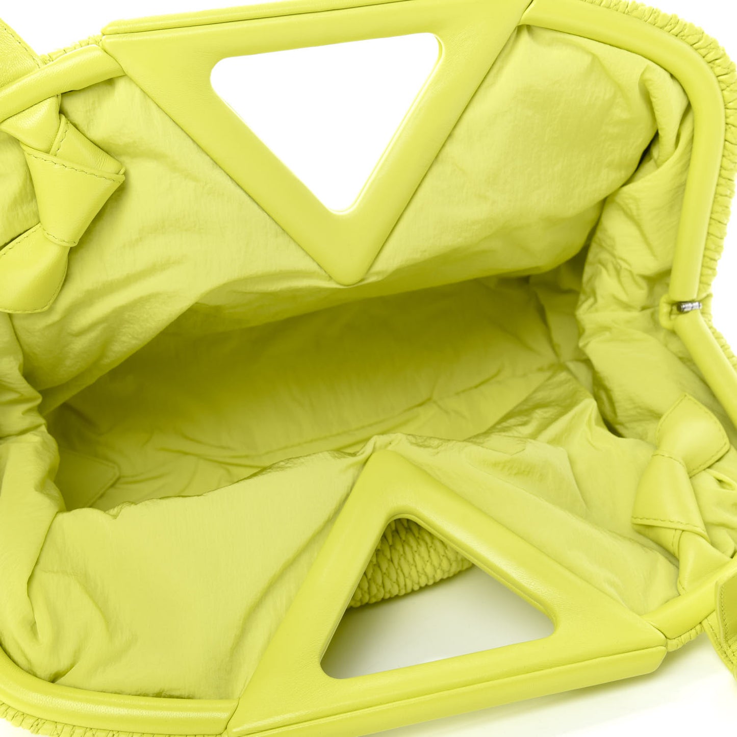 Lambskin Knit Large The Point Triangle Bag Seagrass