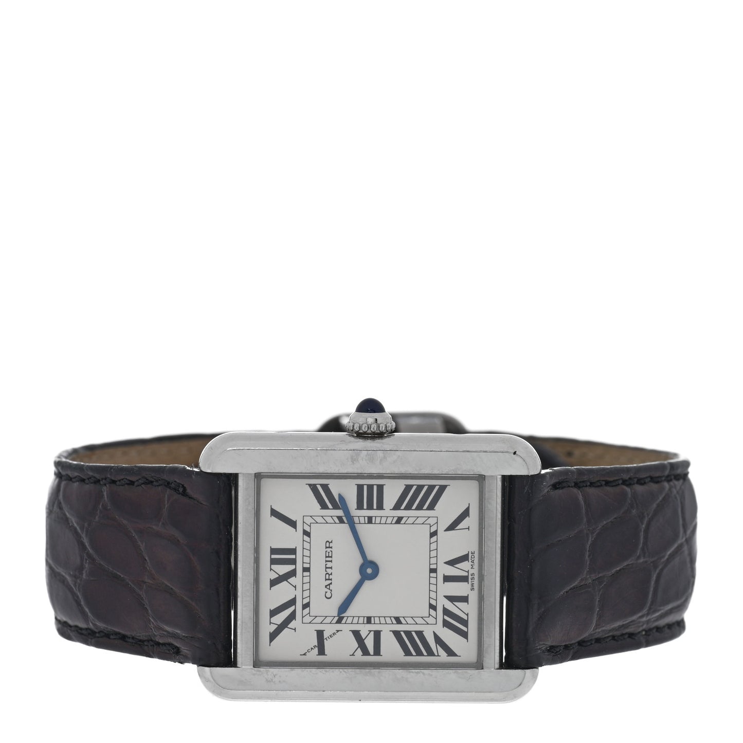 Stainless Steel Alligator 24mm Tank Solo Quartz Watch