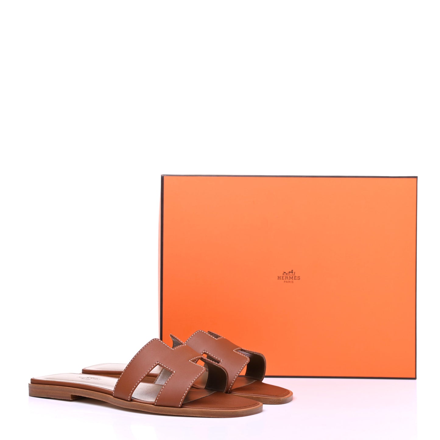 Box Calfskin Oran Sandals 37 Gold