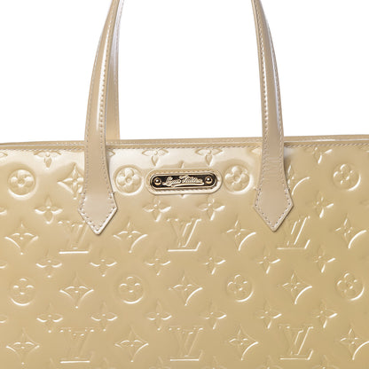 Louis Vuitton Vernis Wilshire MM Blanc Corail 7 of 9