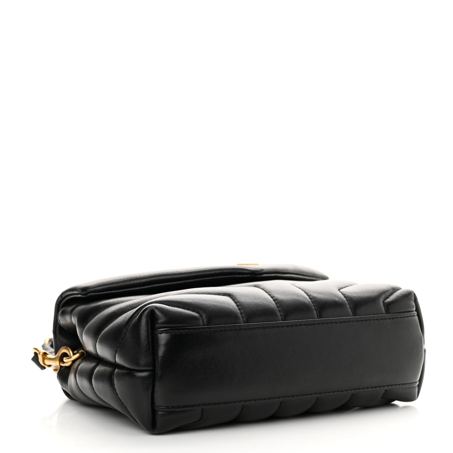 Calfskin Y Quilted Monogram Toy Loulou Crossbody Bag Black