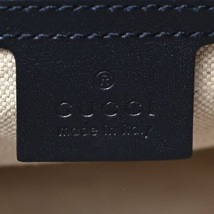 Gucci Monogram Selleria Calfskin Vintage Web Medium Boston Beige Blue 6 of 10