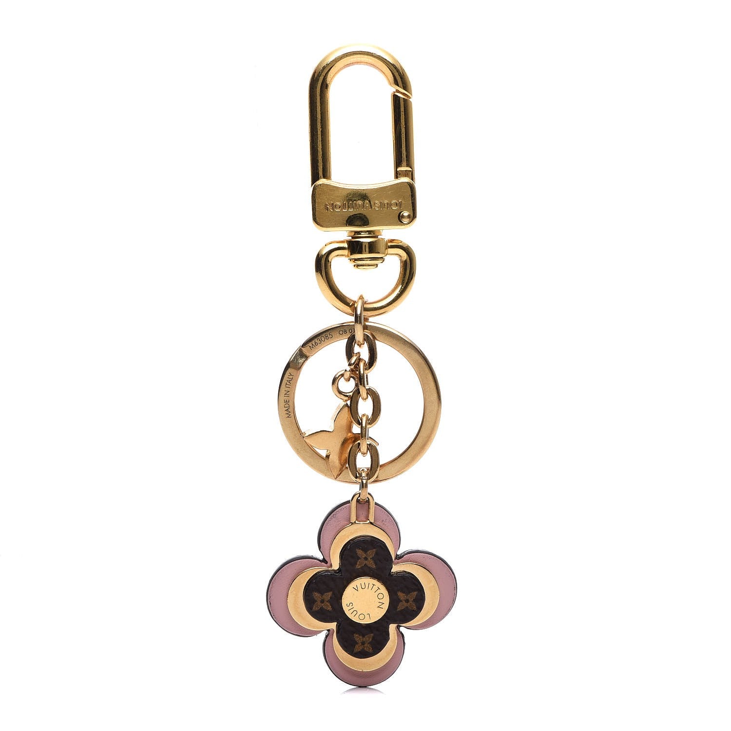 Louis Vuitton Monogram Blooming Flowers BB Bag Charm Key Holder Pink 1 of 4