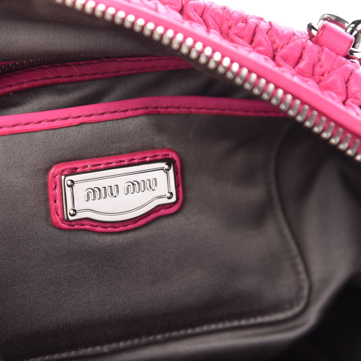 Nappa Matelasse Shoulder Bag Fuxia