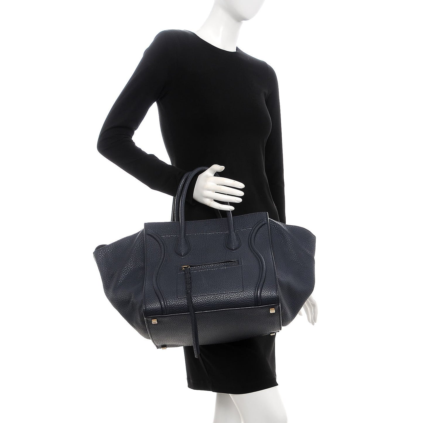 Bullhide Calfskin Medium Phantom Luggage Navy Blue