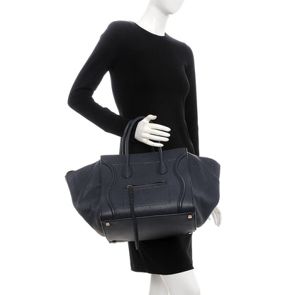 Celine Bullhide Calfskin Medium Phantom Luggage Navy Blue 2 of 11