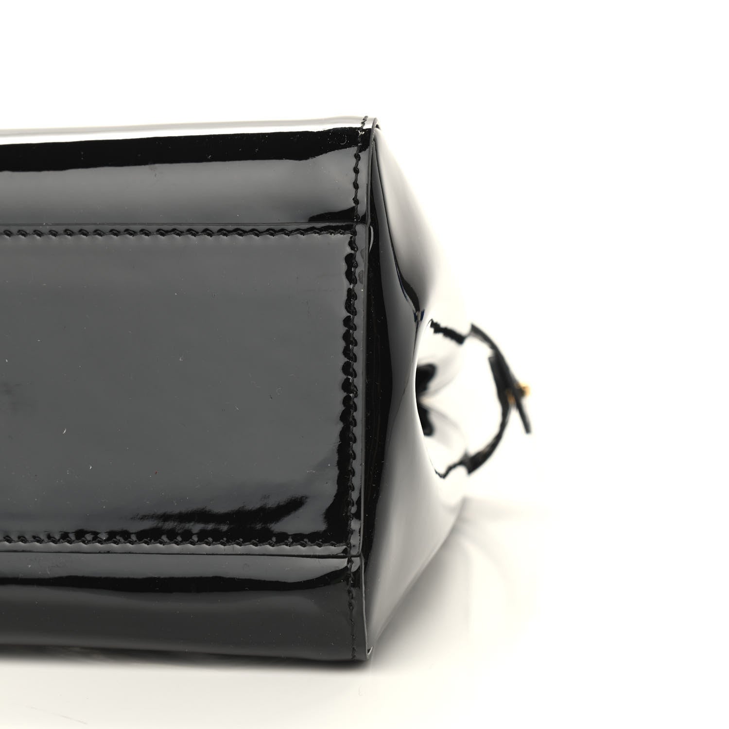 Fendi Vitello Vernice Mou Mini Peekaboo Iconic Satchel Black 8 of 8