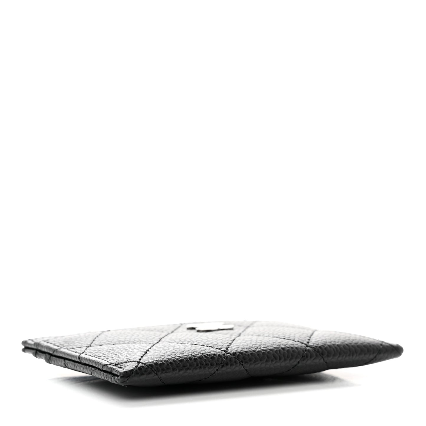 Caviar Quilted Card Holder Black