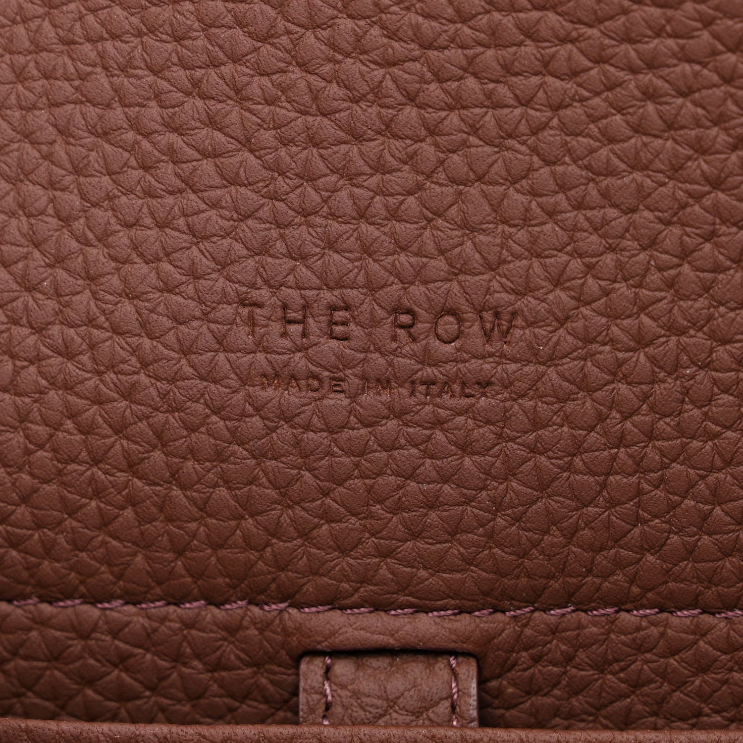 The Row Grained Calfskin Soft Margaux 10 Bag Dark Mocha 6 of 9