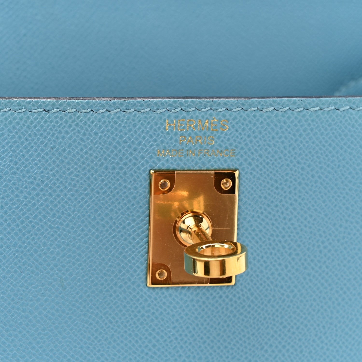 Hermes Madame Calfskin Kelly Sellier 25 Bleu Du Nord 6 of 13