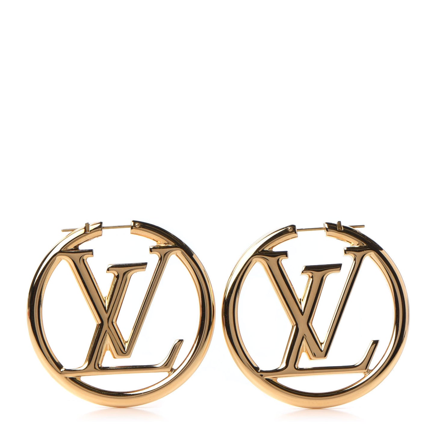 Metal Louise Hoop Earrings Gold