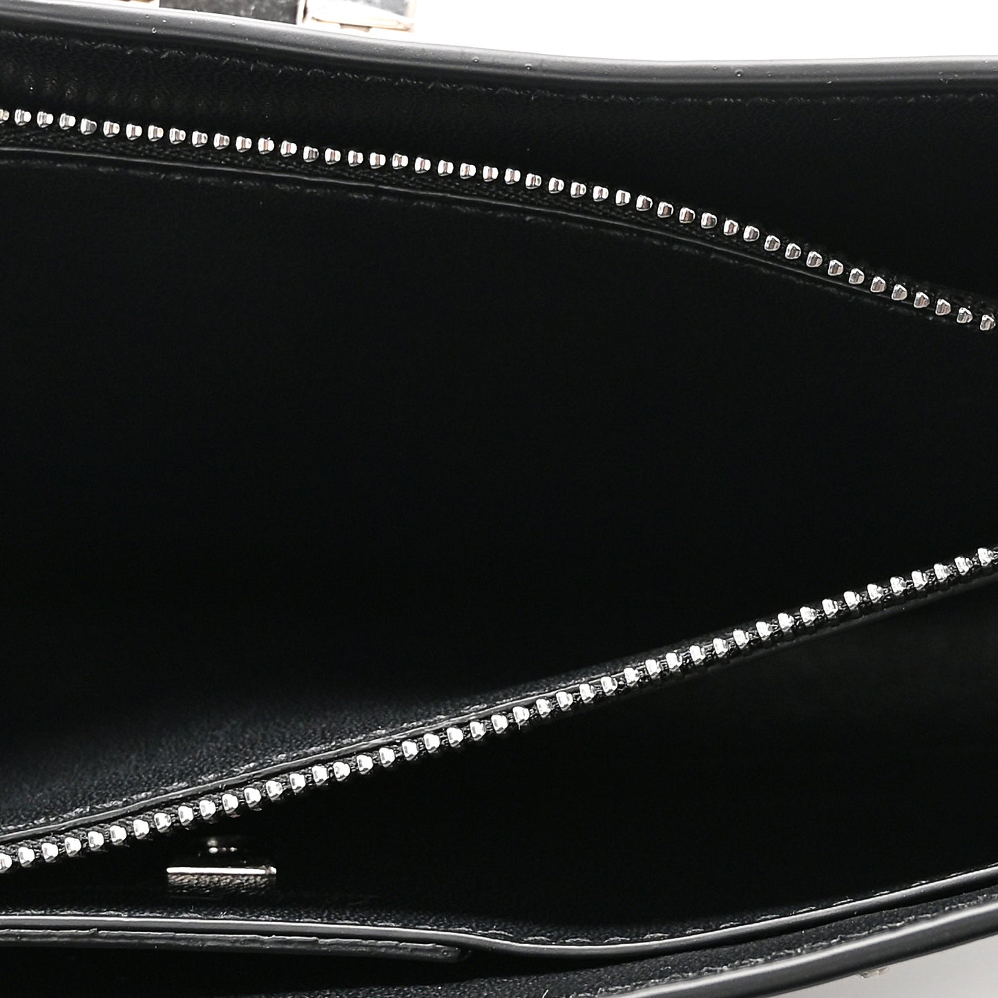 Calfskin Studded Trifolio Shoulder Bag Black