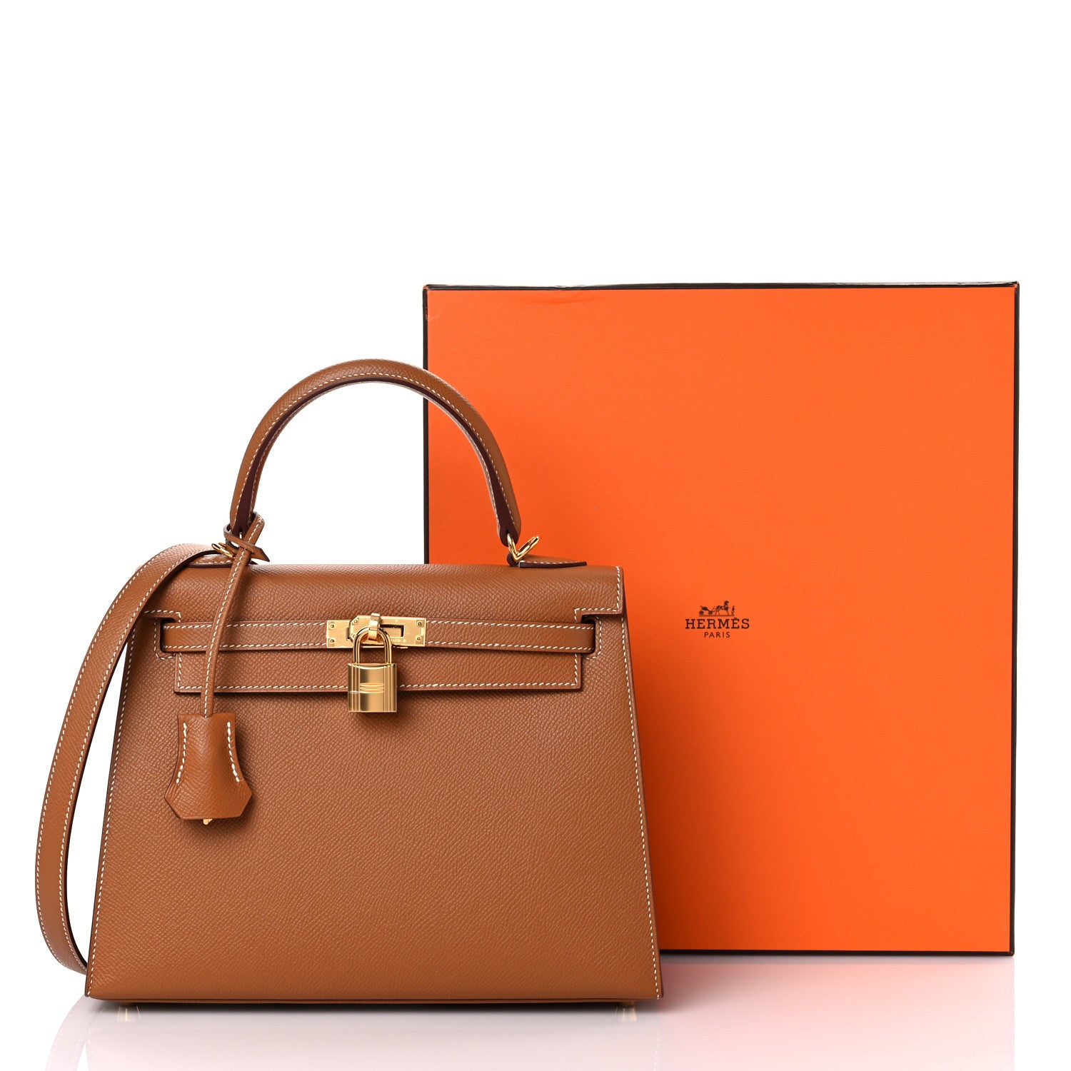 Hermes Epsom Kelly Sellier 25 Gold 8 of 8