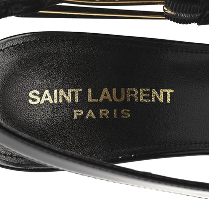 Saint Laurent Vitello Marilyn Lee 75 Slingback Pumps 39 Black 9 of 10