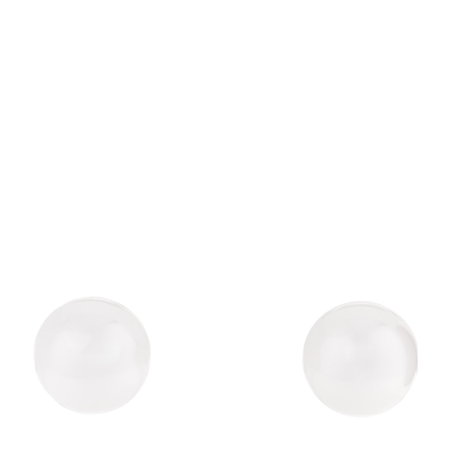 Tiffany Sterling Silver Freshwater Cultured Pearl 8.5-9mm Ziegfeld Earrings 1 of 4