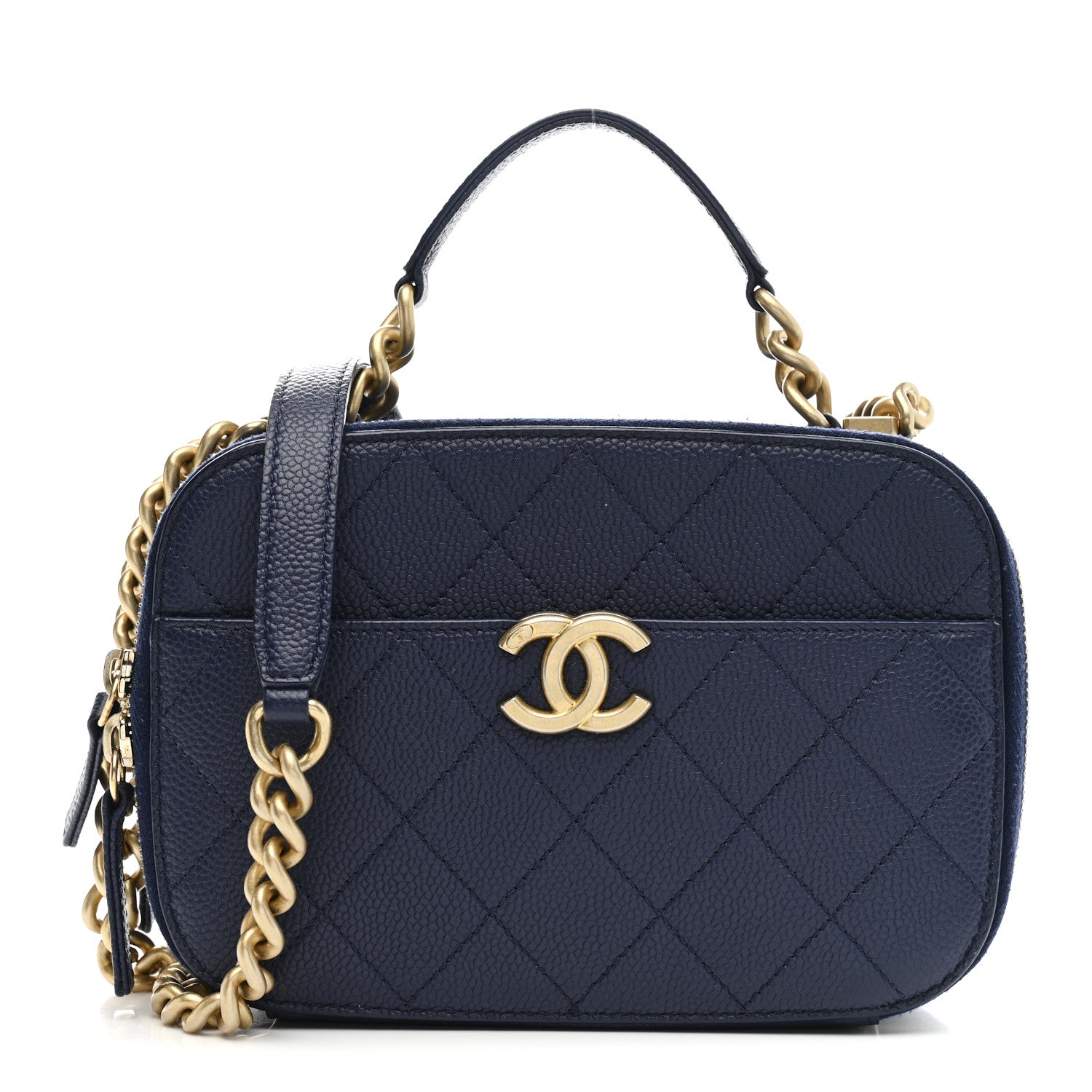Chanel Caviar Quilted Small Camera Bag Blue 1 of 11